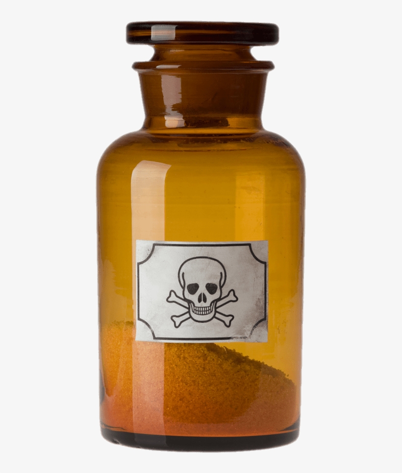 Bottle Of Poisonous Mixture - Skull And Bones Design Shower Curtain, transparent png download