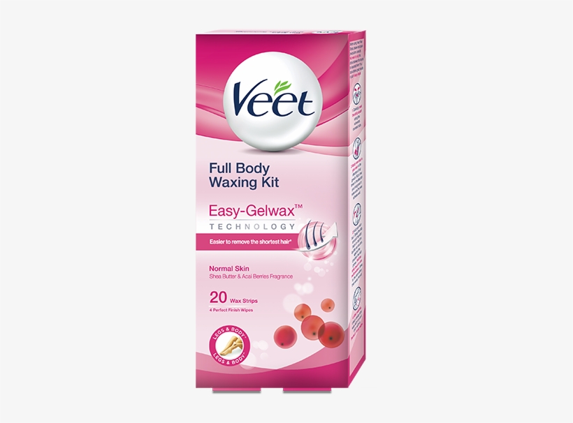 Full Body Waxing Kit - Sensitive Veet Wax Strips, transparent png download