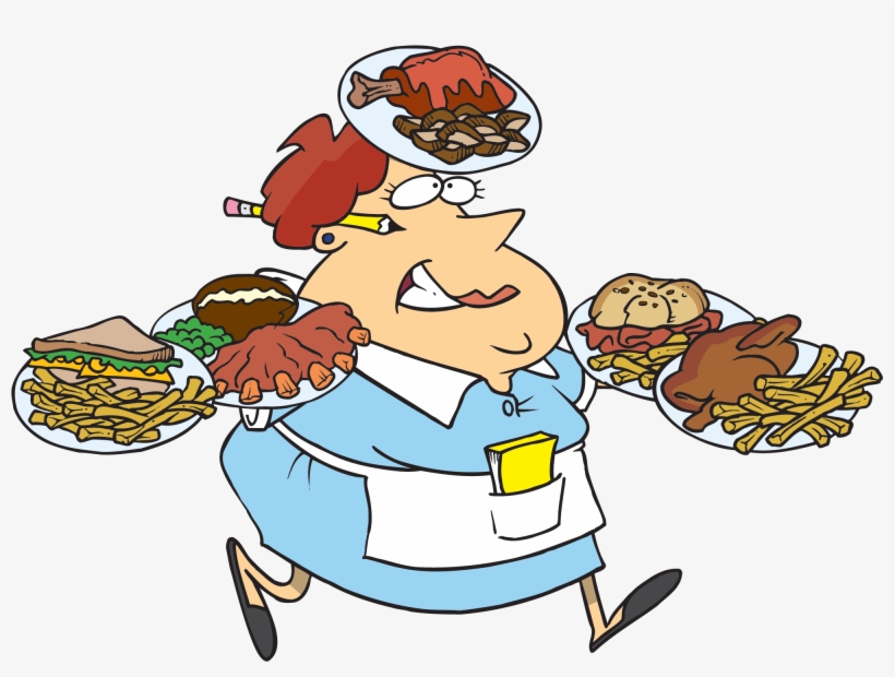 Diner Waitress Funny - Waitress Clip Art, transparent png download
