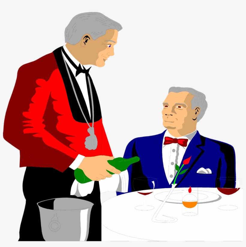 Picture Transparent Free Stock Photo Illustration Of - Waitress And Customer Cartoon, transparent png download