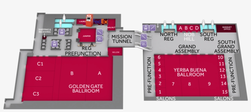 Atmmap2 - Marriott Marquis San Francisco Ballroom, transparent png download