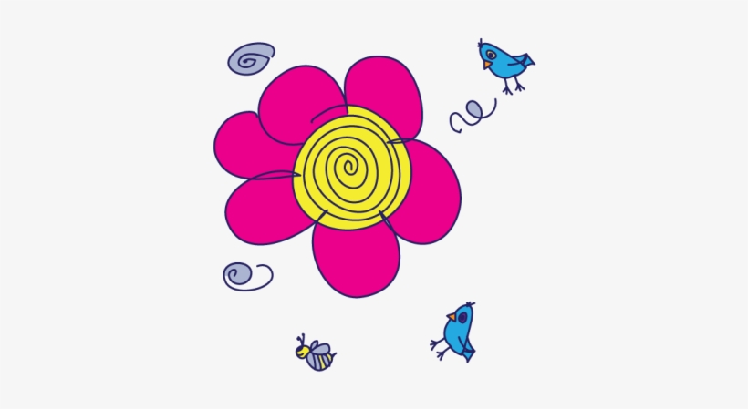 Flower Hand Drawn Color Png, transparent png download
