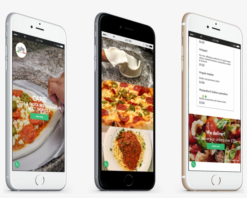 Capri-phone - Smartphone Italian Restaurant Pasta, transparent png download