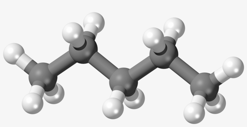 Pentane 3d Ball - Pentane Ball And Stick Model, transparent png download