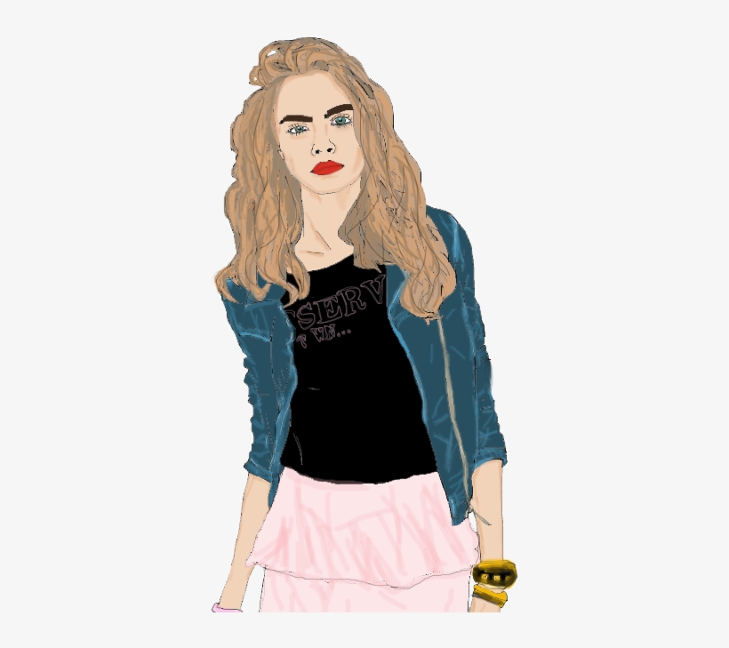 Cara Delevigne - Drawing, transparent png download