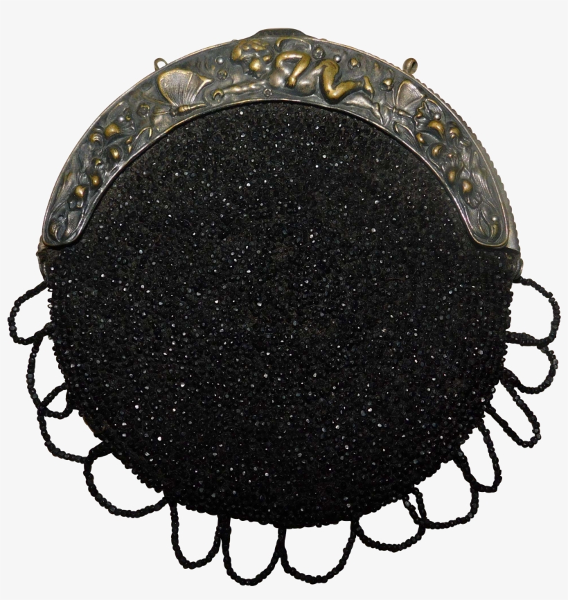 Antique Beaded Purse With Ornate Frame - Circle, transparent png download