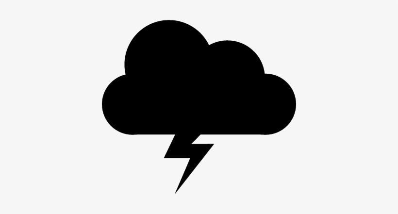 Cloud With Thunderbolt Vector - Cloud With Thunderbolt, transparent png download