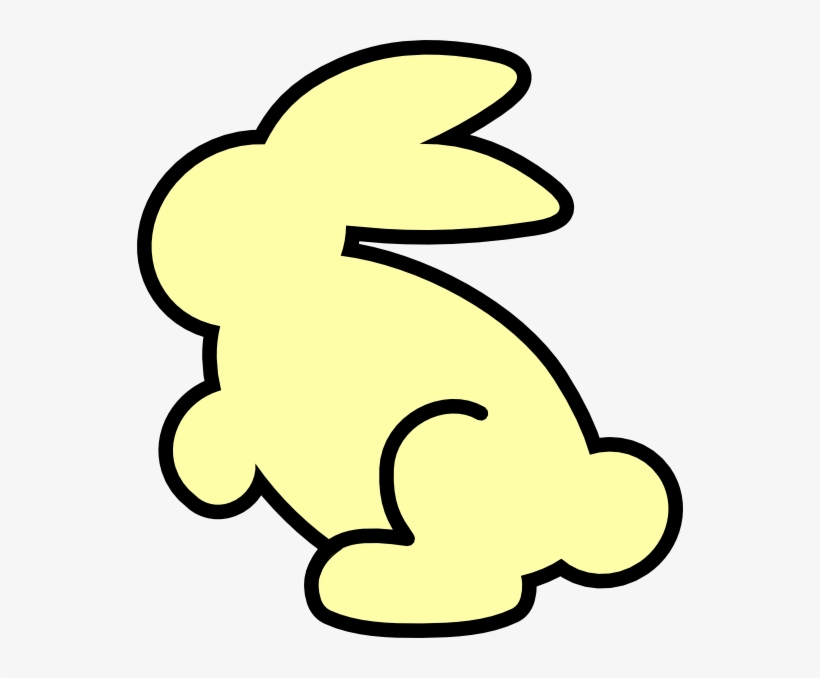 Soft Yellow Bunny Clip Art - Rabbit Black And White, transparent png download