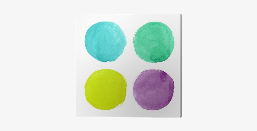 Bright Watercolor Circles For Design Canvas Print • - Design, transparent png download