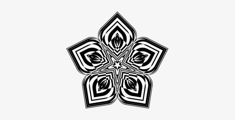 Abstract, Art, Black, Geometric, Mandala - Abstractionism Art Black And White, transparent png download