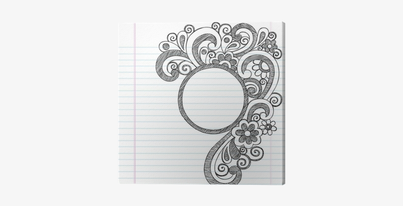 Circle Doodle Frame Border Sketchy Back To School Doodles - Doodle Frame, transparent png download