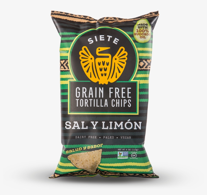 Sal Y Limon Grain Free Tortilla Chips 4oz - Siete - Grain Free Tortilla Chips Sea Salt - 5 Oz., transparent png download