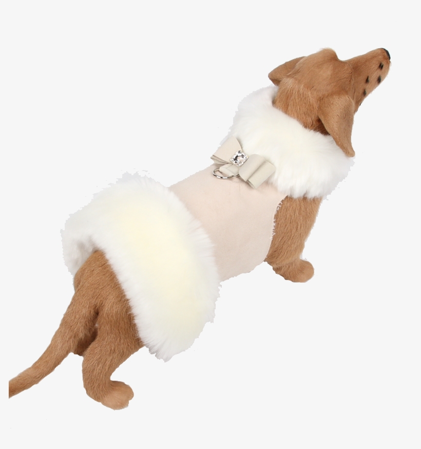 White Fox Fur Coat With Big Bow - Fur Clothing, transparent png download