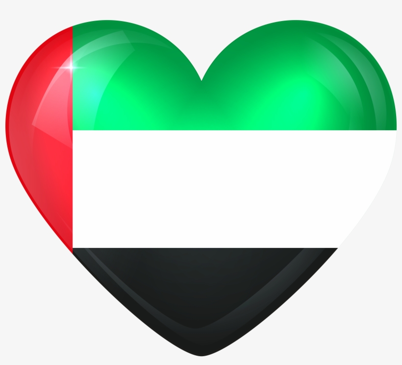 United Arab Emirates Large Heart Gallery Yopriceville - Syrian Flag In Heart Png, transparent png download