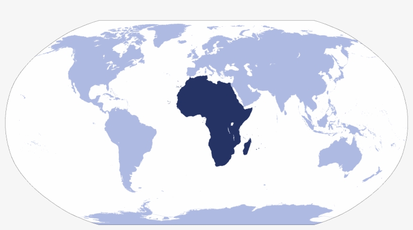 Where Is Africa Located - Map Of World 1942 Blank, transparent png download