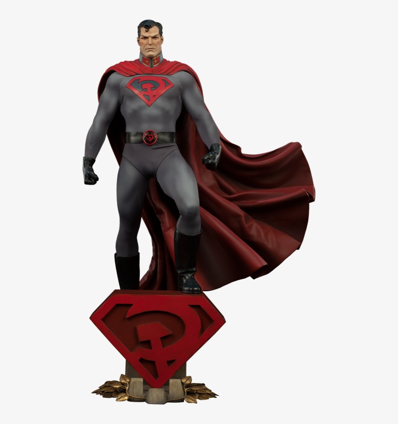 "red Son" Edition Statue - Sideshow Collectibles Dc Comics Superman Red Son Premium, transparent png download