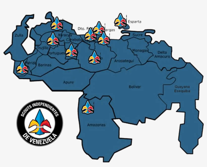 Asociación Civil Scouts Independientes De Venezuela - Estados Independientes De Venezuela, transparent png download