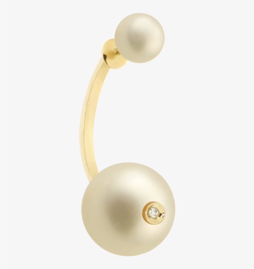 Pearl Piercing Earring - Pearl, transparent png download