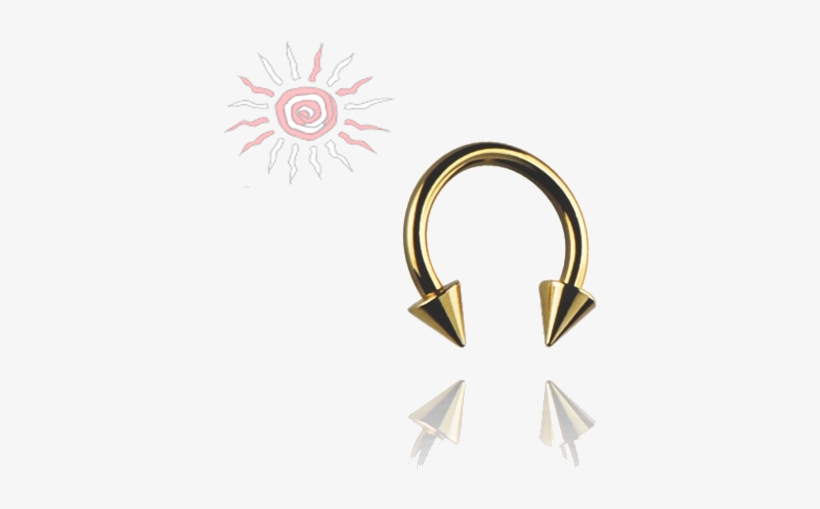 Circular Barbell Dorado Con Conos, Piercing De Acero - Body Piercing, transparent png download