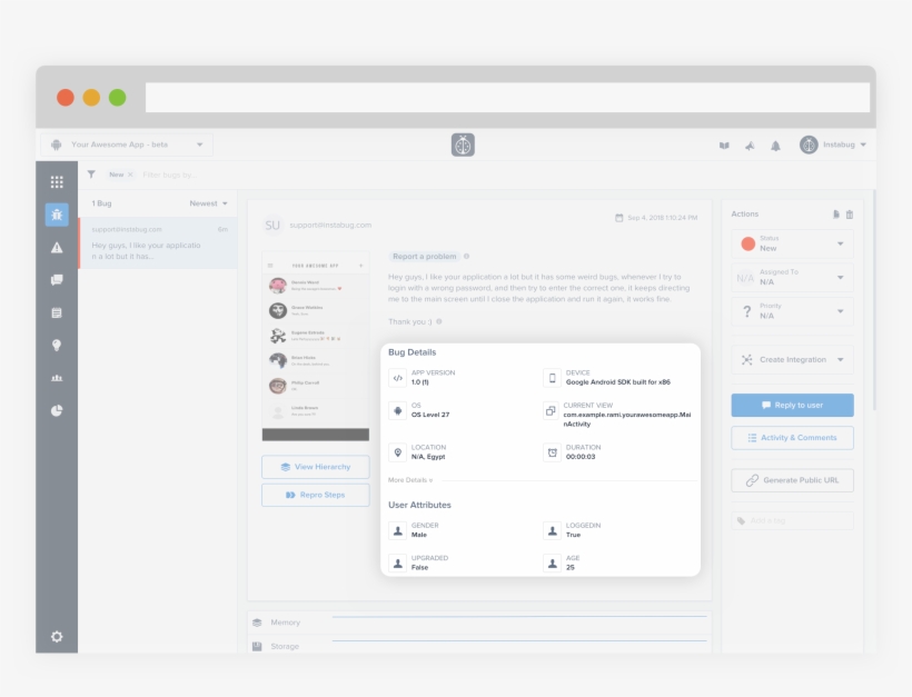User Attributes - Dashboard - Instabug, transparent png download