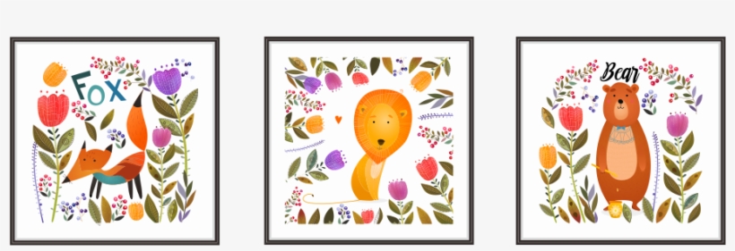 Fox Leo Bear Fashion Designed Removed Vinyl Wall Sticker - Wall Decal, transparent png download
