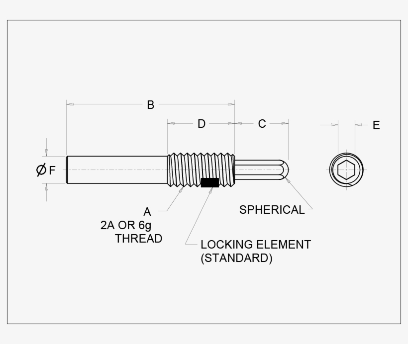 Vlier Long Travel, Hexagonal Shaped Steel Plungers - Diagram, transparent png download