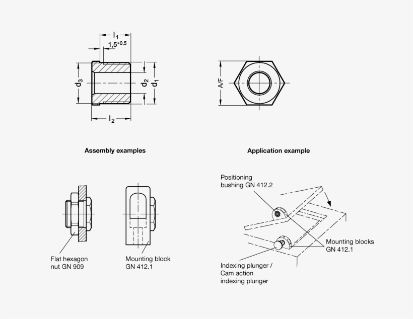 Positioning Bushings For Indexing Plungers / Cam Action - Sketch, transparent png download
