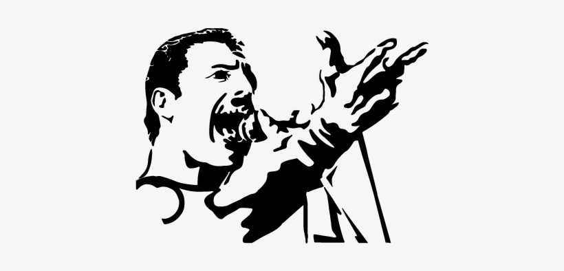 Freddy Mercury Fucsia Freddy Mercury Nero - Queen Freddy Mercury Sticker, transparent png download