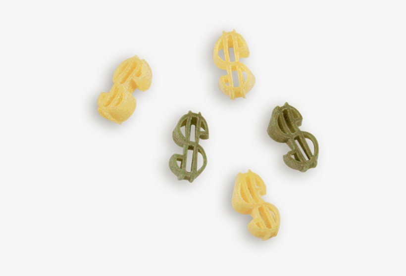 Thanks A Million Dollar Sign Shaped Pasta - Money Shaped Pasta, transparent png download