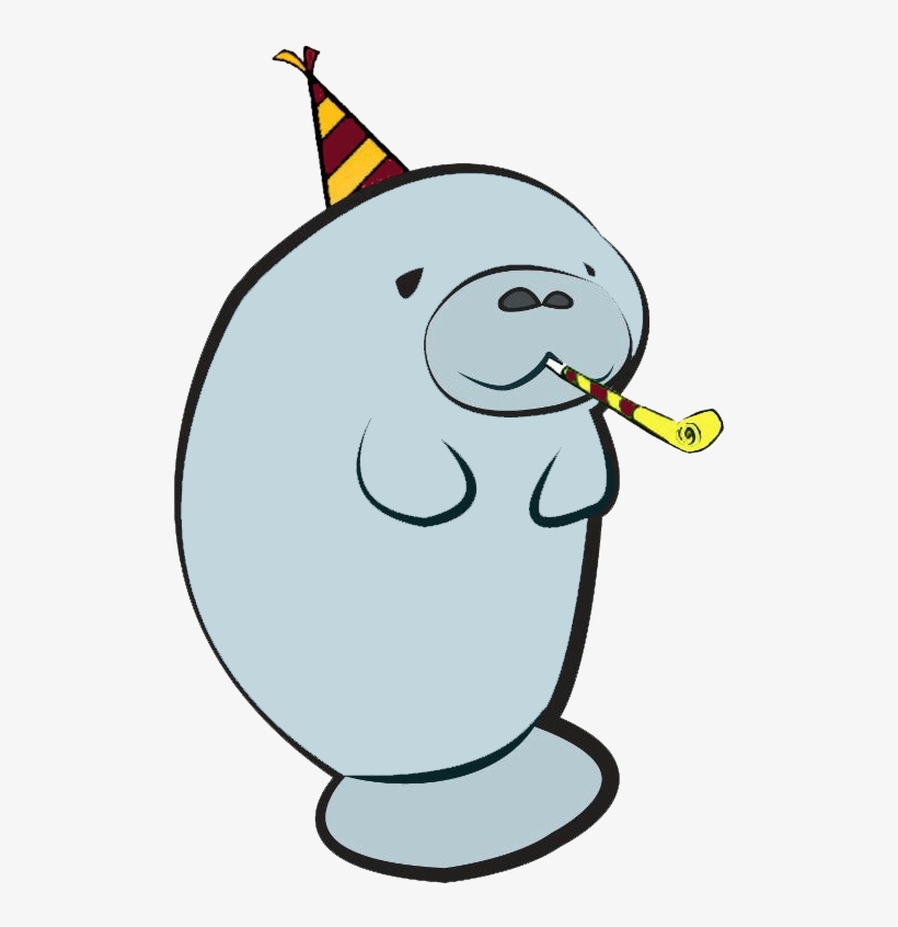 Svg Freeuse Stock Happy Free On Dumielauxepices Net - Party Manatee, transparent png download