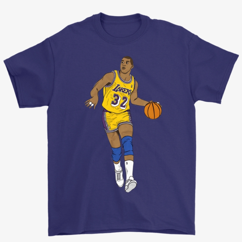 Gildan Mens T-shirt / Purple / S Magic Johnson Cartoon - Buffalo Bills Rick And Morty, transparent png download