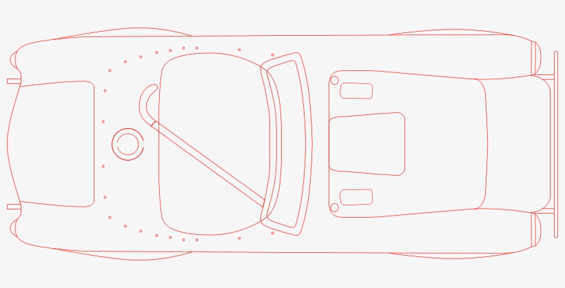 The Blueprint Of Shelby's Cobra - Line Art, transparent png download