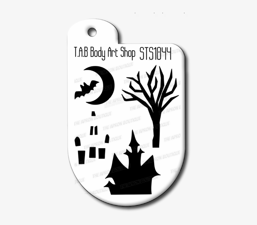 Body Art Stencils - Haunted House Clip Art, transparent png download