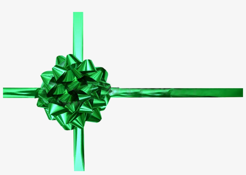 Share This Image - Green Ribbon Bow, transparent png download