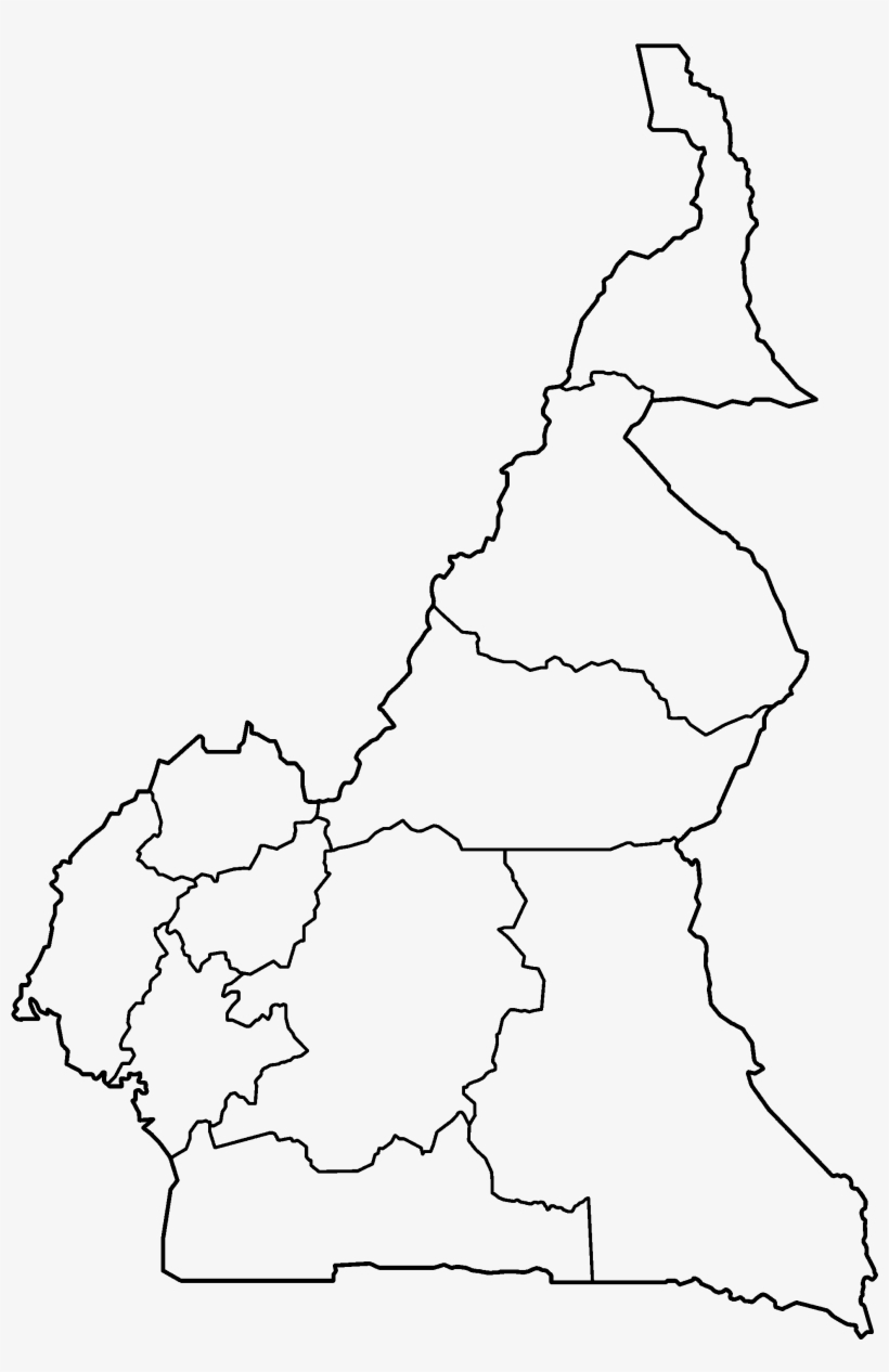 Cameroon Provinces Blank - Wikimedia Commons, transparent png download