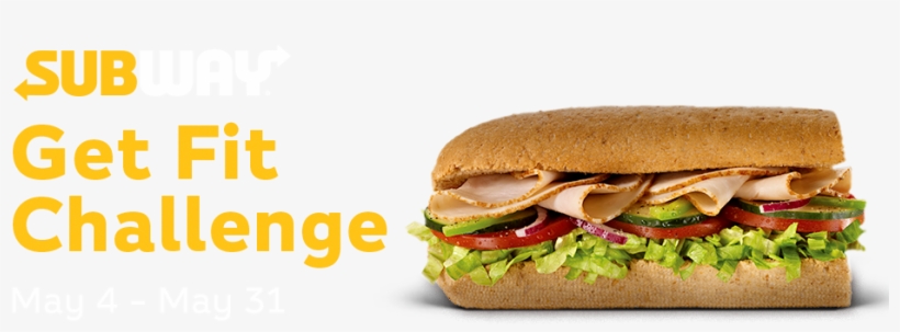 Subway Get Fit Challenge Mapmyfitness - Subway, transparent png download