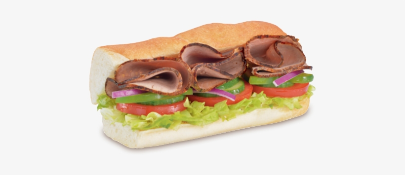 Subway Sandwich Png Download - Roast Beef Subway Png, transparent png download