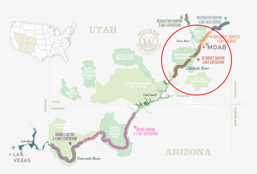 The Colorado River Upstream From Grand Canyon - Cataract Canyon, transparent png download