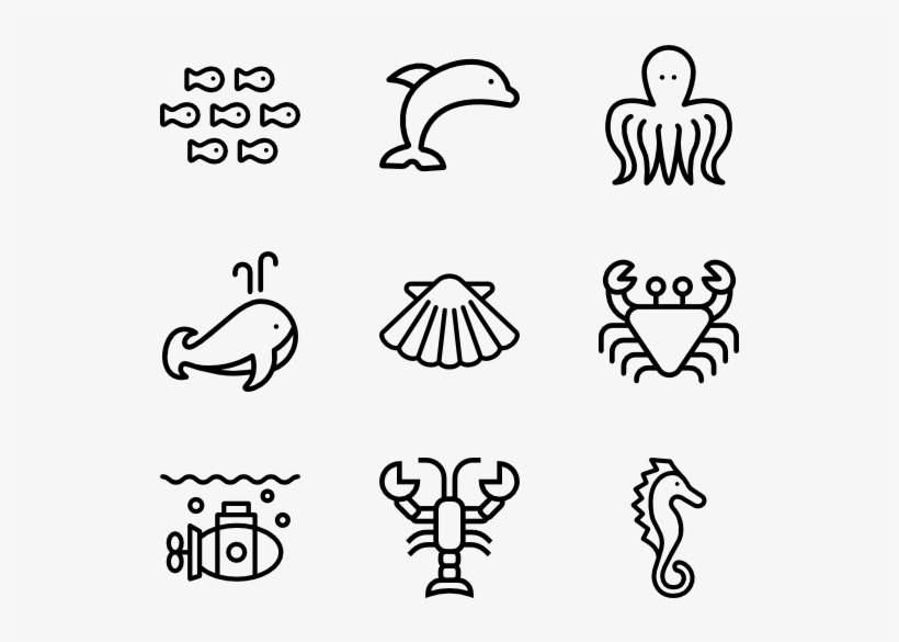 Sea Life - Space Icons Png, transparent png download