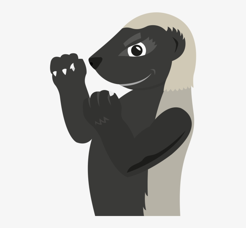 Clipart Royalty Free Library Badger Clipart Honey Badger - Honey Badger Brave, transparent png download