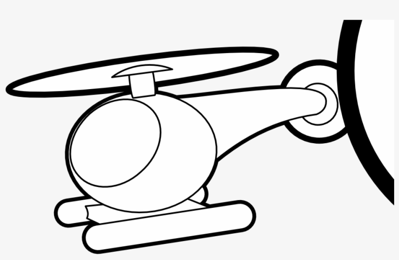 2013 May 07 Colouringbook - Helicopter Black And White Clipart, transparent png download