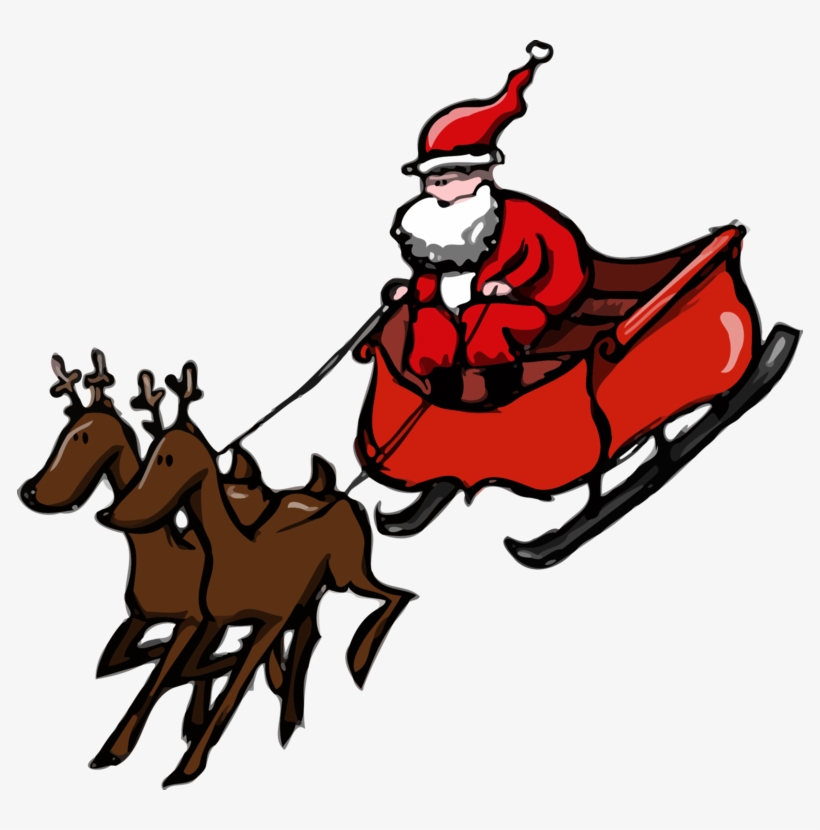 Christmas,comic Claus,sleigh, - Santa Claus Clipart Cars, transparent png download