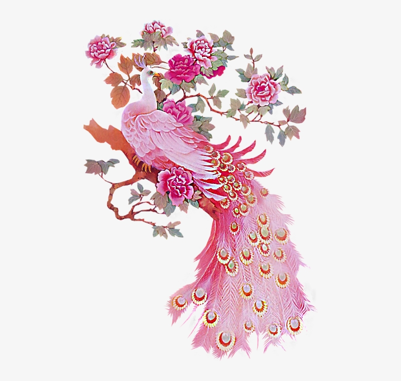 Would Love This Picture To Hang In My Bathroom - Pink Peacock Art, transparent png download