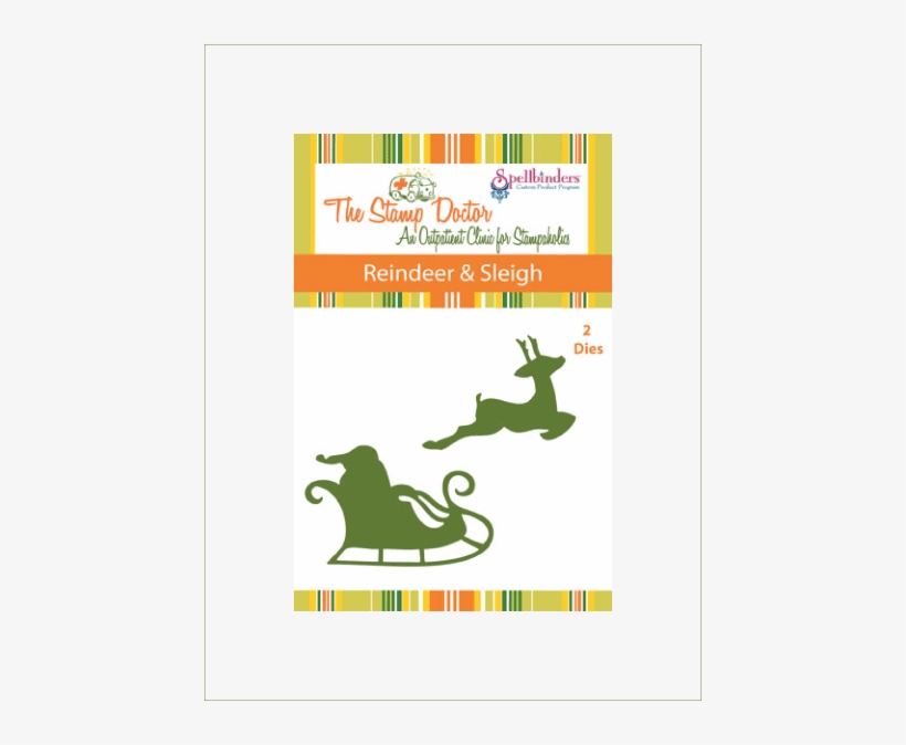Reindeer & Sleigh Dies - Illustration, transparent png download