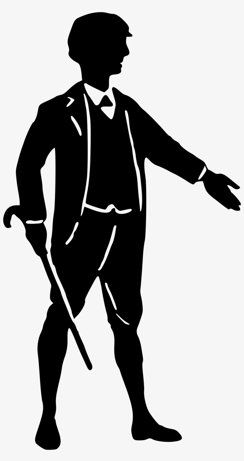 Gentleman Png Hd - Silhouette Of Old Man, transparent png download