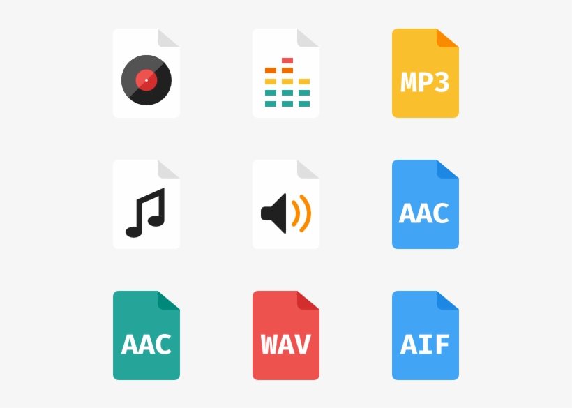 Audio Files 10 Icons - Diagram, transparent png download