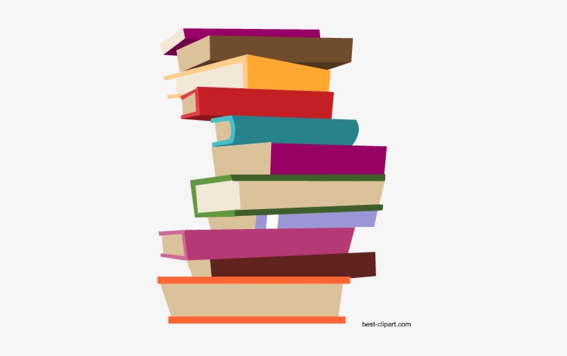 Pile Of Books Free Clipart Image - Clip Art, transparent png download