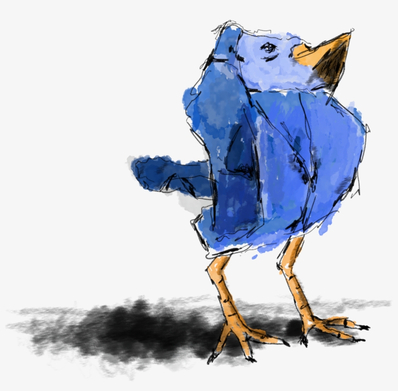 Paperbird Sketch Started With A Crumpled Paper Ball - Duck, transparent png download