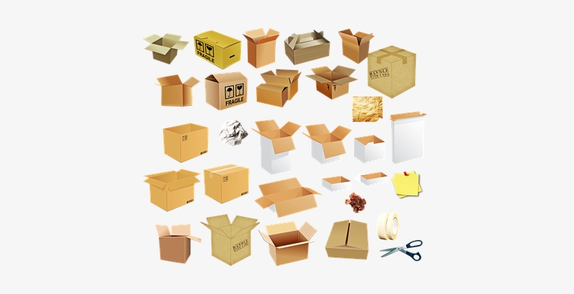Moving Boxes, Box, Package, Carton - Cardboard, transparent png download