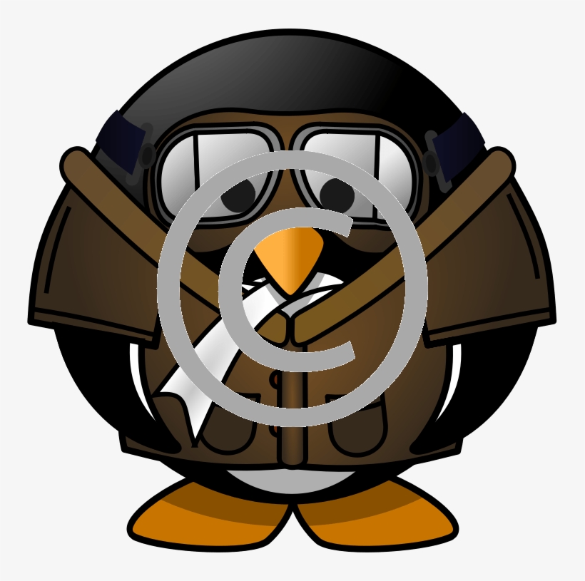 Pilot Penguin - Aviator Pilot Penguin Oval Ornament, transparent png download